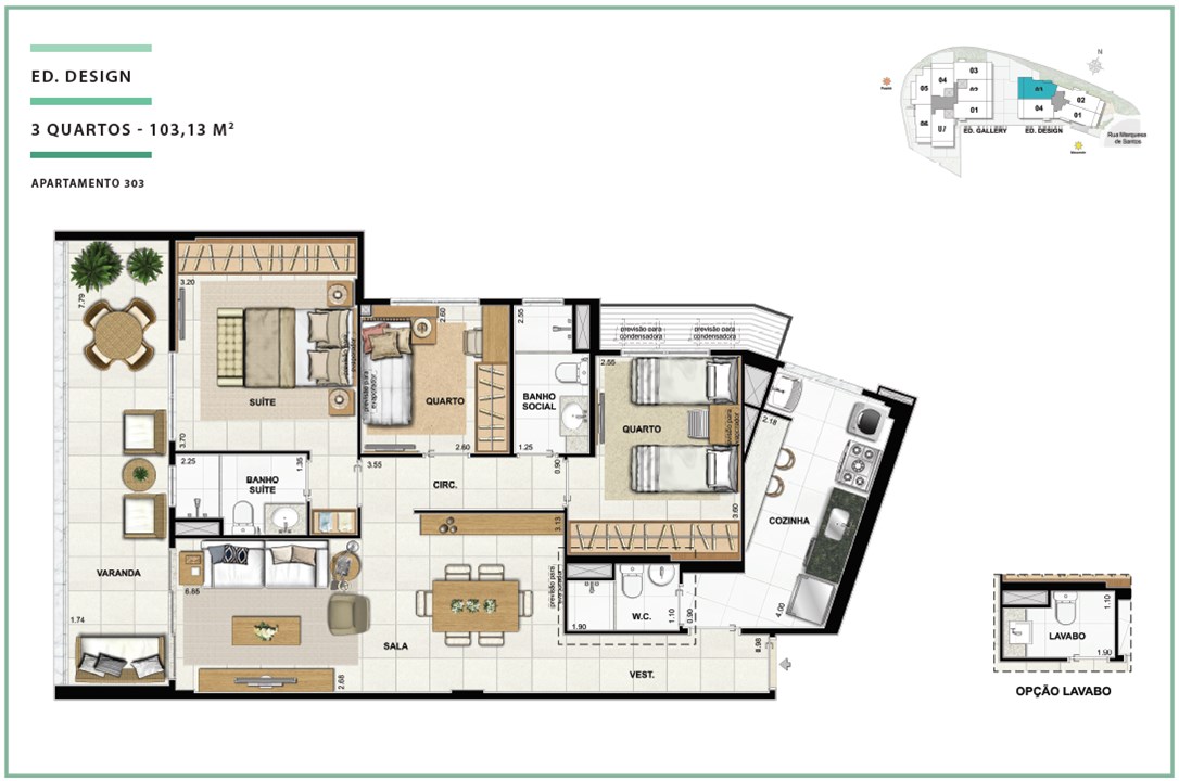 Apartamento Ed. Design 03 quartos | 103,13m² | Open Gallery & Design – Laranjeiras - Rio de Janeiro - Rio de Janeiro Apartamento Ed. Design 03 quartos | 103,13m² | Open Gallery & Design – Apartamento em Laranjeiras - Rio de Janeiro - Rio de Janeiro
